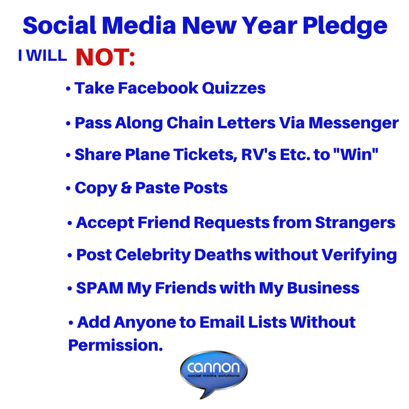 Social Media New Year Pledge 2020